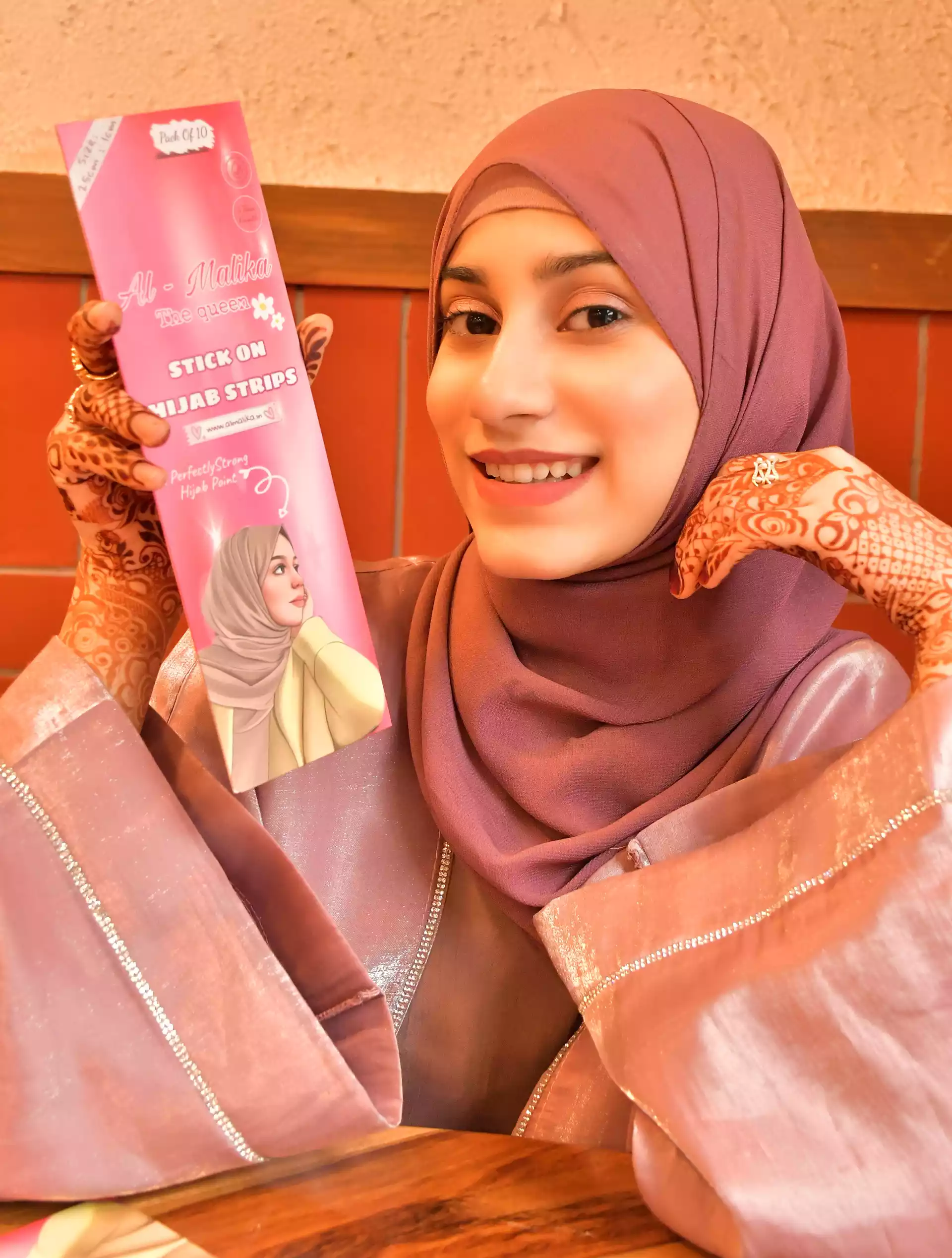 Stick on hijab strips